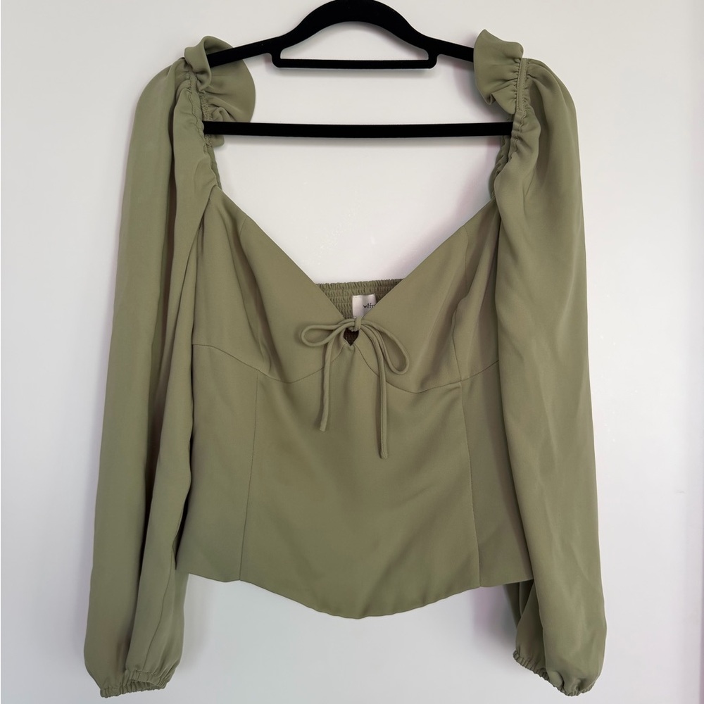Aritzia Wilfred Novella Sweetheart Blouse